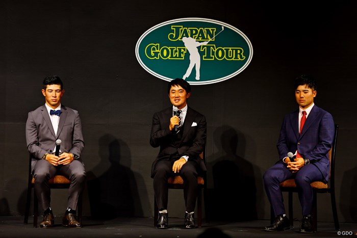 中島啓太（左）、蝉川泰果（右）とのトークショー 2023年 JGTO表彰式 金谷拓実 中島啓太 蝉川泰果
