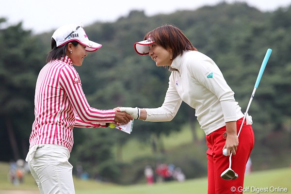 2010年 樋口久子IDC大塚家具レディス 初日 茂木宏美＆上原彩子