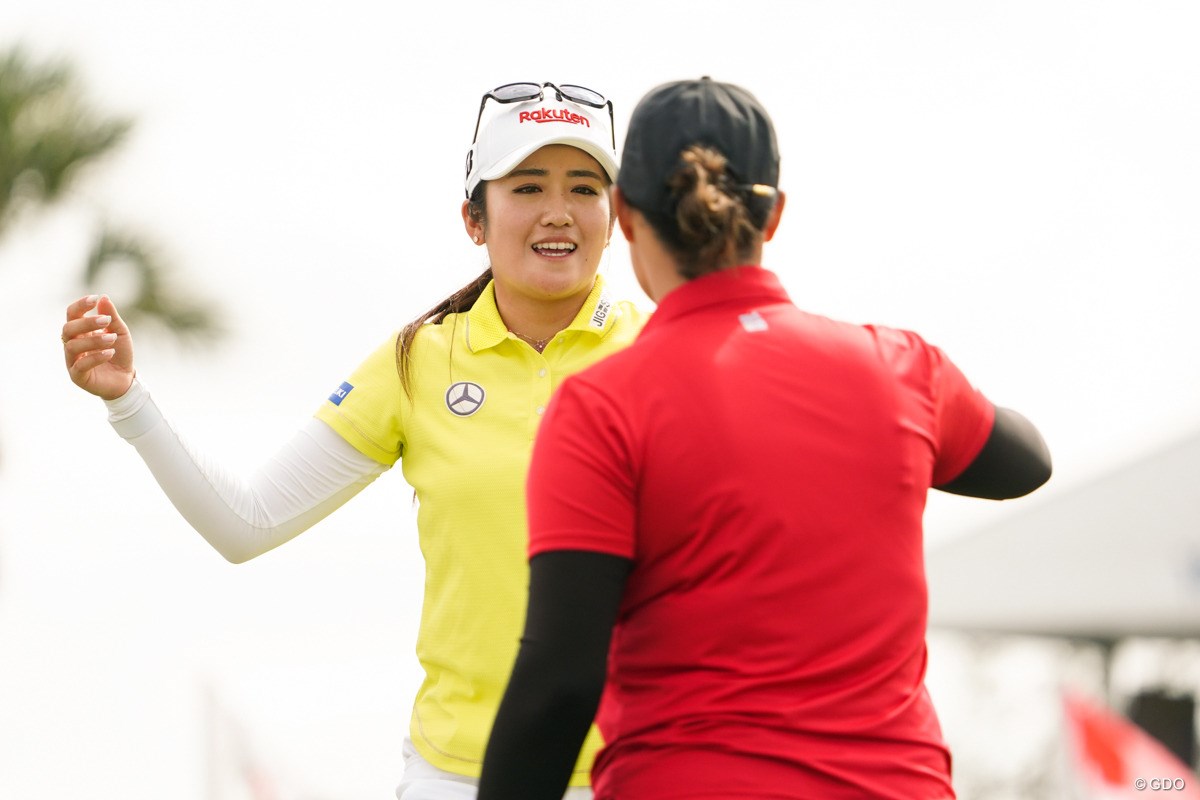 2024年 LPGAドライブオン選手権 3日目 稲見萌寧 アリヤ・ジュタヌガン