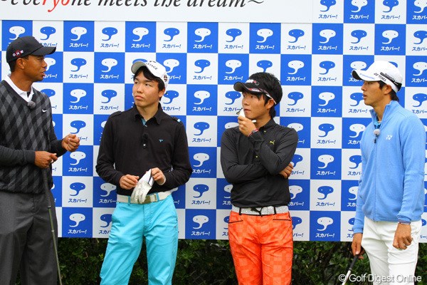 タイガー・ウッズ×石川遼～everyone meets the dream～ （左から）タイガー・ウッズ、小西健太、浅地洋佑、石川遼