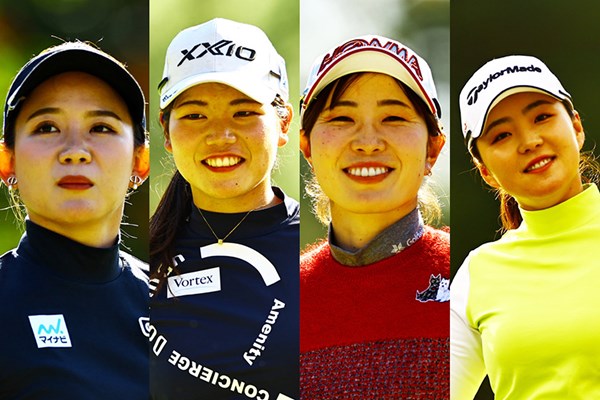 JLPGAブライトナーに初就任した（左から）吉本ひかる、櫻井心那、蛭田みな美、山内日菜子