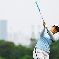 練習場からはシンガポールの街並みが見える 2024年 HSBC女子世界選手権 事前 畑岡奈紗