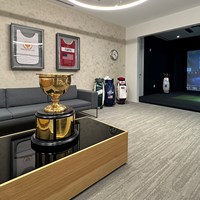 シミュレーションゴルフのスペースにプレジデンツカップがあった 2024年 ザ・プレーヤーズ選手権 PGAツアー本社