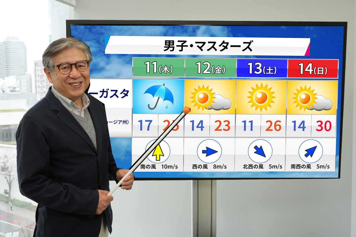 森田さ～ん、オーガスタのお天気は？ 「初日は雨模様」／森田正光のメジャー天気予報