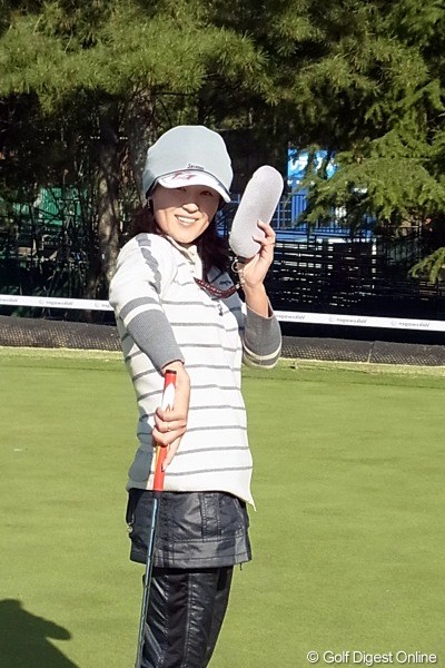 3年連続で賞金ランク、獲得賞金もアップしている北田瑠衣。いつも楽しそうにゴルフしています（撮影：リコー CX4）