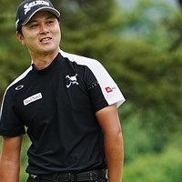 ラウンド中爽やかな笑顔を見せる 2024年 関西オープンゴルフ選手権競技 初日 大堀裕次郎