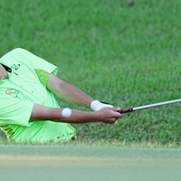 アマで出場、バンカーからピンを狙う 2024年 関西オープンゴルフ選手権競技 初日 小川琥太郎