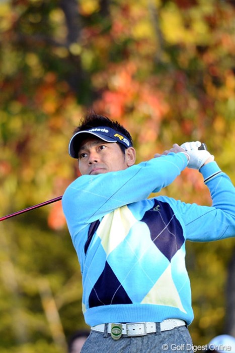 6位タイにつける田中秀道は、単独8位以上がシード獲得の最低条件となる 2010年 カシオワールドオープンゴルフトーナメント 2日目 田中秀道