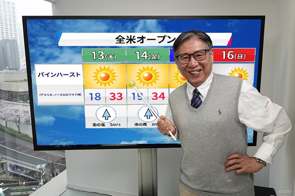 森田さ～ん、全米オープンのお天気は？ 「晴れて連日の33度超え」／森田正光のメジャー天気予報 晴れマークが並んでいる