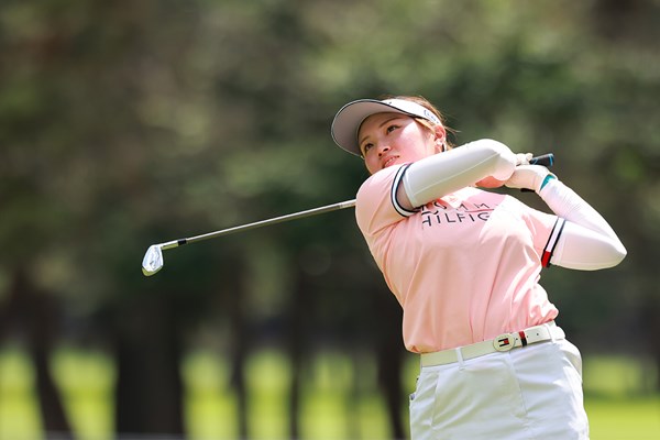 2024年 日本女子アマチュアゴルフ選手権 2日目 山本優花 単独首位に立った19歳の山本優花(提供：JGA)