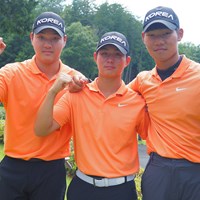 左からキム・ミンス、パク・ガンウォン、パク・ジュヒュン 韓国チーム