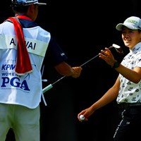 楽しそうにゴルフをする 2024年 KPMG全米女子プロゴルフ選手権 2日目 岩井明愛
