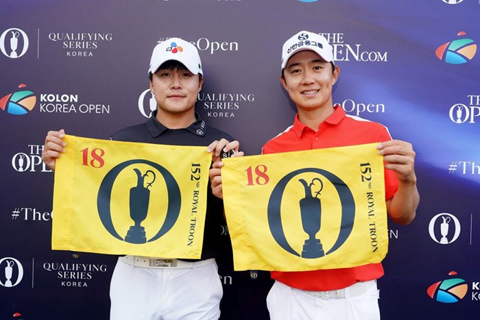 キム・ミンギュ（左）とソン・ヨンハンが全英の切符をつかんだ（提供アジアツアー） 2024年 コロン韓国オープン選手権 最終日 キム・ミンギュ ソン・ヨンハン
