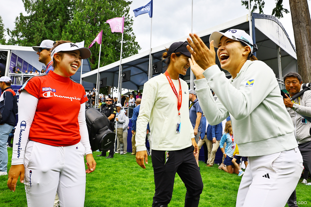 「エビアン選手権」にエントリーした渋野日向子、山下美夢有※撮影は全米女子プロ選手権