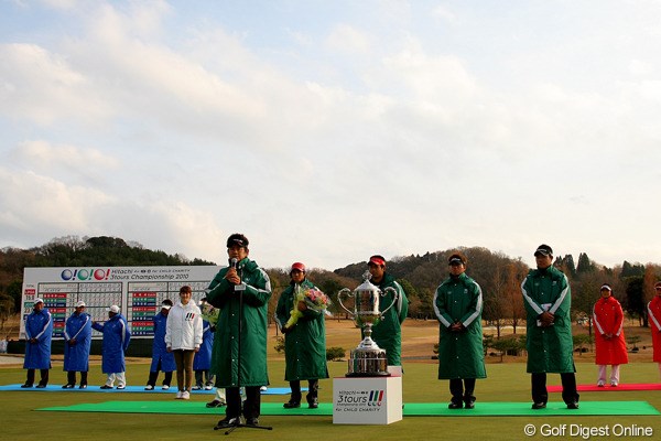2010年 Hitachi 3Tours Championship 2010 藤田寛之 勝利チームを代表し、藤田寛之が喜びのコメント