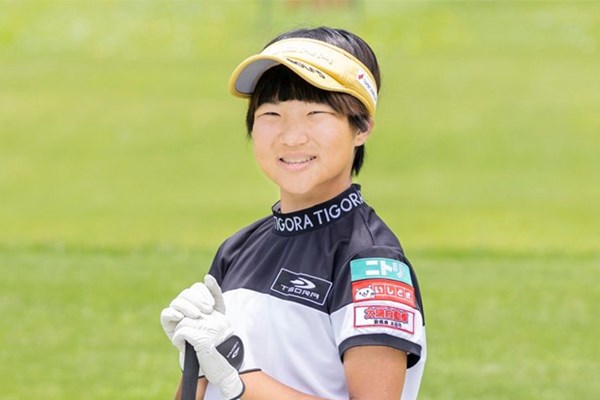 2024年 ニトリレディスゴルフトーナメント  事前 須藤弥勒 13歳になり国内ツアー初出場が決まったアマチュア須藤弥勒（提供：ニトリ）
