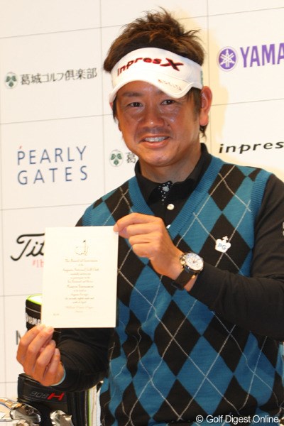 2011年 「マスターズ」挑戦表明会見 藤田寛之