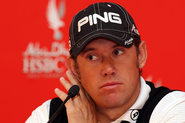 リー・ウェストウッド 2011年 アブダビHSBC選手権 世界ランク1位のウェストウッド。PGAは僕が出なくてもいいの？てなニュアンスか。(Ross Kinnaird/Getty Images)