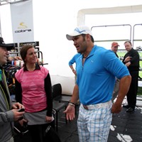 MLB選手のジョニー・デーモンがプーマのウエアを着て、デモデーに参加 最新ギアの祭典！「2011年 PGAマーチャンダイスショー デモデー」レポート NO.5