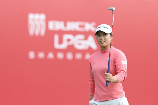 2024年 ビュイックLPGA上海 2日目 西郷真央 最終18番をバーディで締めた西郷真央（Zhe Ji/Getty Images）