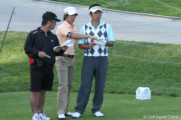 石川＆池田が仲良く練習ラウンド！