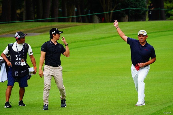 2024年 ZOZOチャンピオンシップ 事前 石川遼 松坂大輔さん 松坂大輔さんからリリースポイントを教わる...