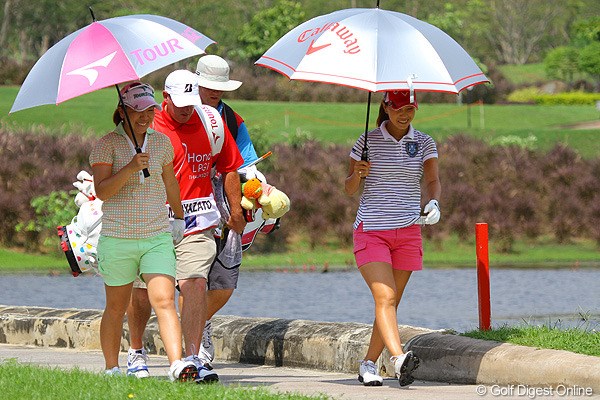 2011年 ホンダLPGAタイランド 2日目 上田桃子＆宮里美香