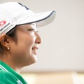 クラブ選びは試打データも重要視すると話す。それは趣味の写真撮影にも似た要素がある（撮影：落合隆仁）