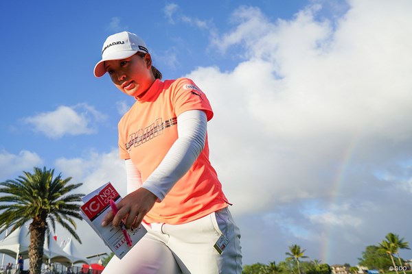 2024年 ロッテ選手権 presented by ホアカレイ 2日目 西郷真央 今大会で笑顔になる瞬間を必ず撮りたい