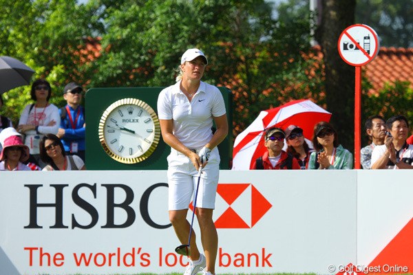 2011年 HSBC女子チャンピオンズ 初日 スーザン・ペターセン スーザン・ペターセンは同組の上田桃子と同じ1オーバーで第1ラウンドを終了