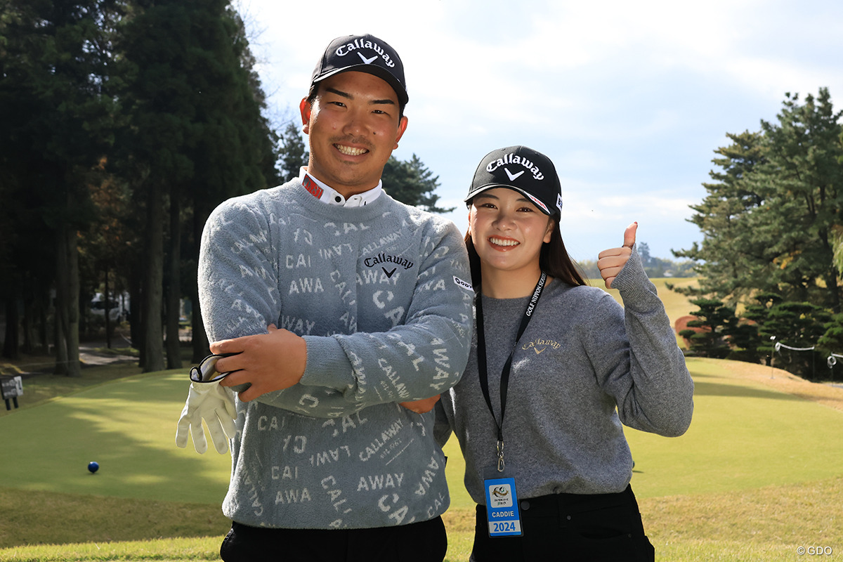 弟選手＆姉キャディでは初タッグ