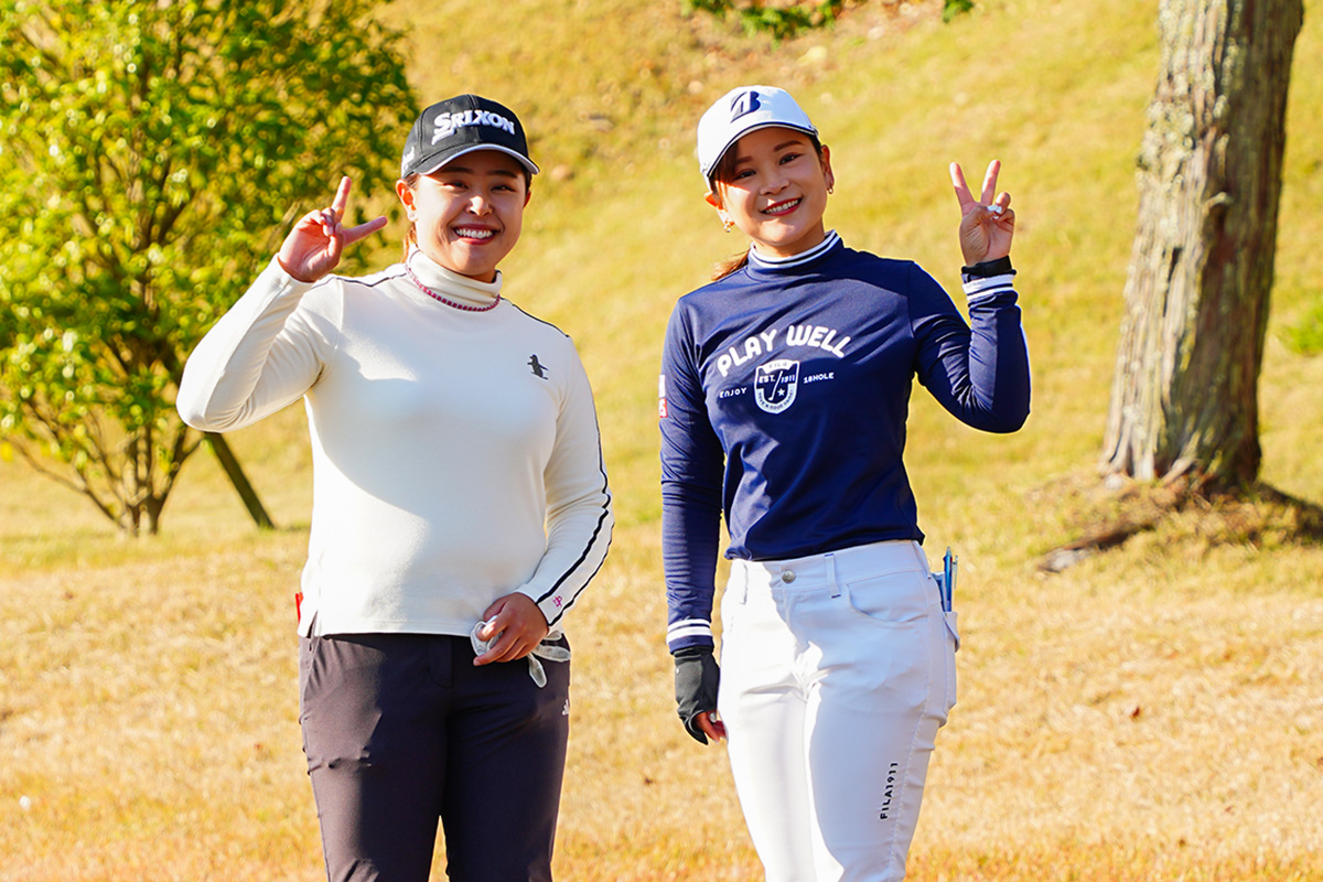 和気あいあい 2024年 JLPGA新人戦加賀電子カップ 初日 古家翔香 永田加奈恵