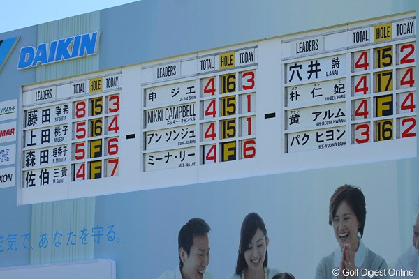 2011年 ダイキンオーキッドレディスゴルフトーナメント 2日目 リーダーズボード