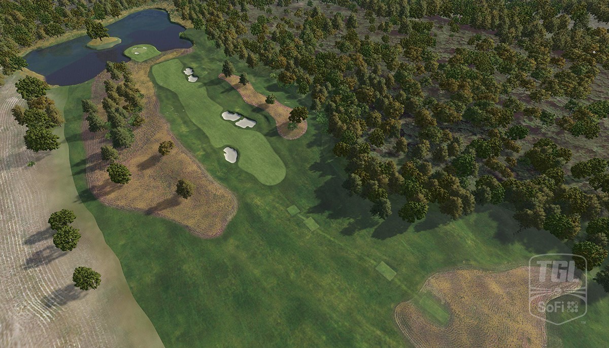 2025年 TGLホール Pin Oak 636ydのパー5、Pin Oak(TGL)