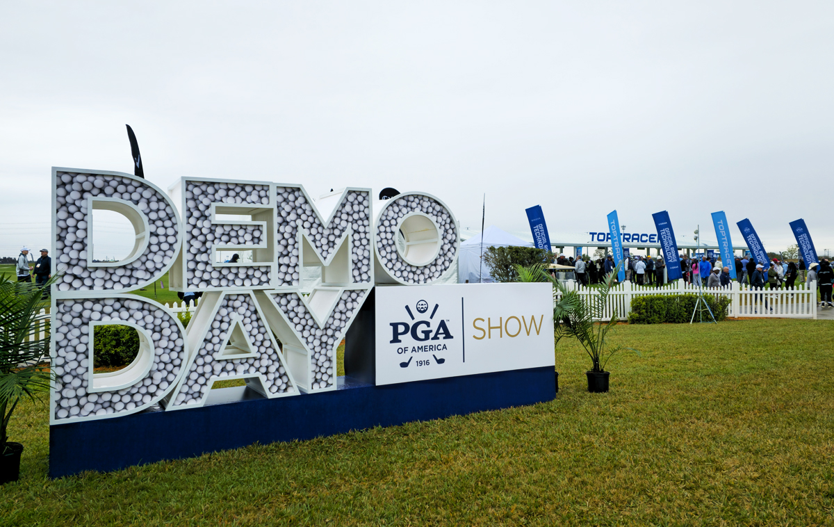 2025年 日本シャフト特集 PGAのロゴと同様、「DEMO DAY」のモニュメントも変わらぬ象徴的な存在だ。PGA SHOWが始まったことを実感
