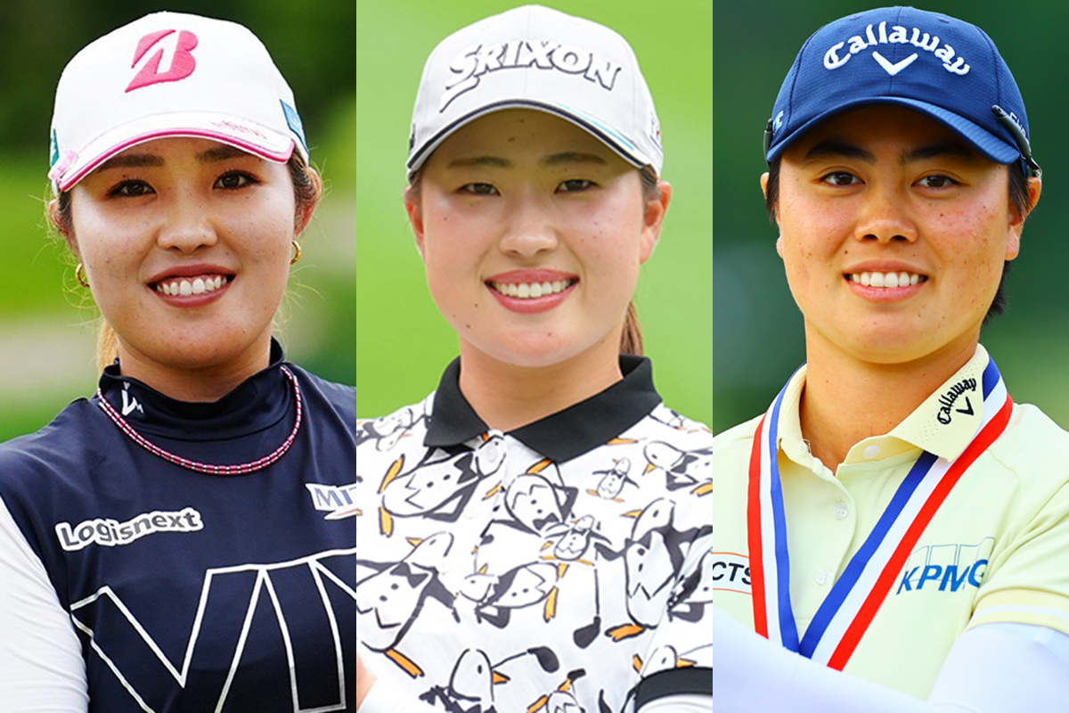 米国女子ツアー開幕戦に出場する（左から）古江彩佳、竹田麗央、笹生優花