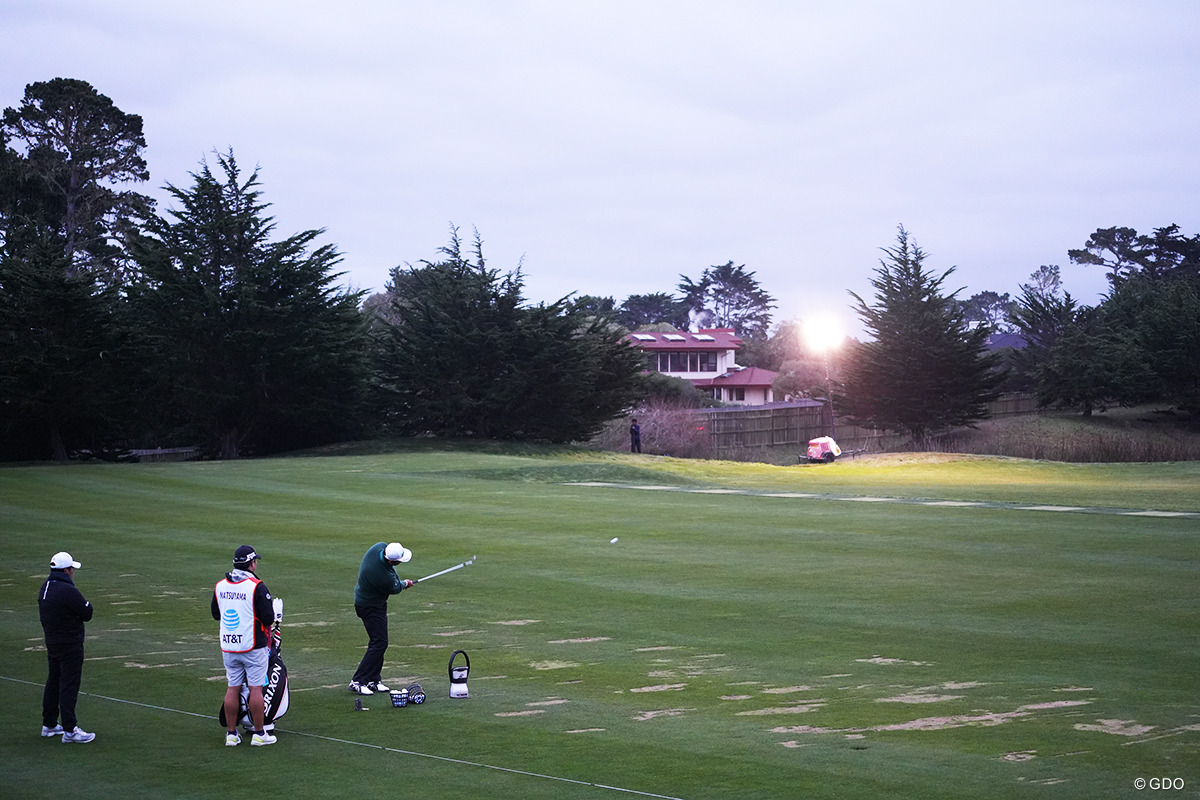 3日目朝の練習場ガラガラ