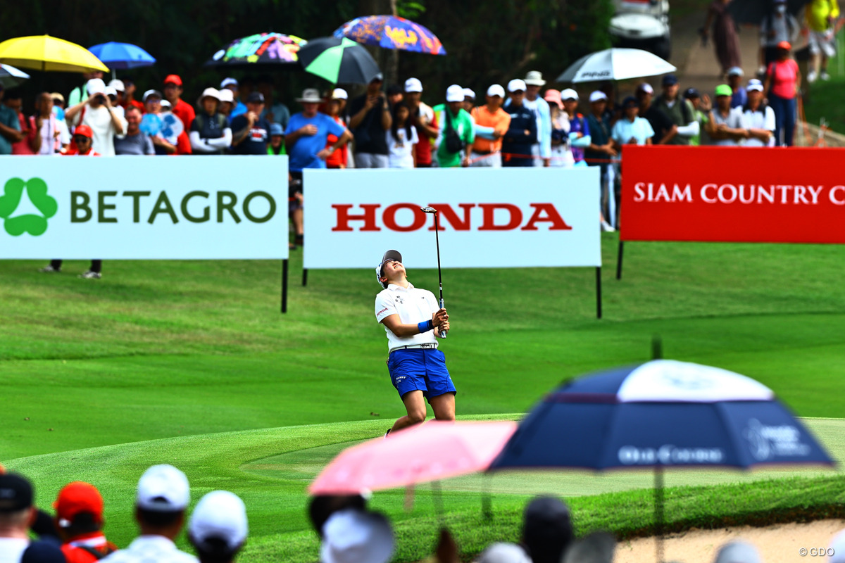 17番のボギーが悔やまれる