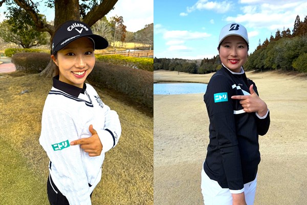 ルーキーの六車日那乃（左）と福田萌維がニトリと所属契約（提供：ニトリ）