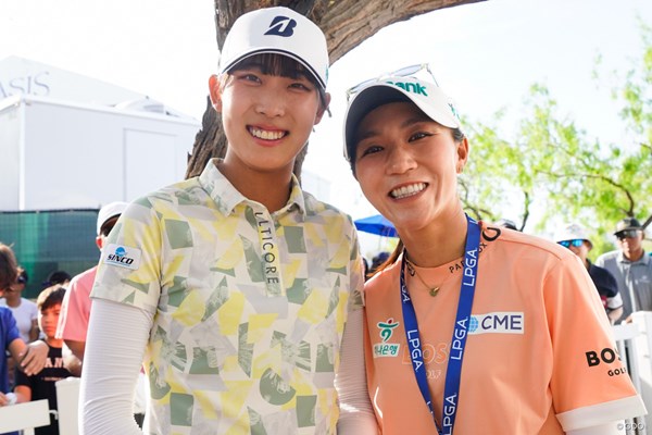 6位フィニッシュの馬場咲希（左）はリディア・コーとの2サム同組を楽しんだ