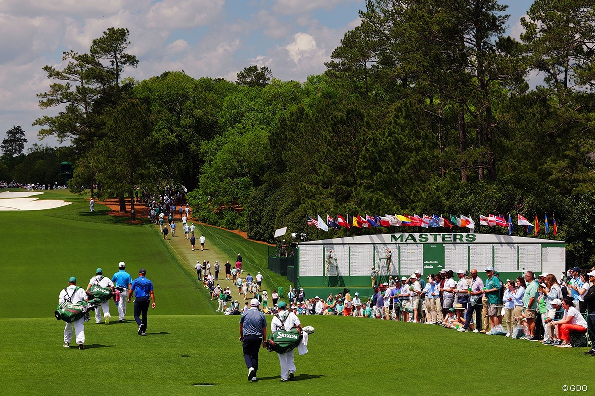 松山英樹はブライソン・デシャンボー、シェーン・ローリーと同じ組でスタートした 2025年 マスターズ 初日 松山英樹