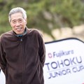 前身の大会を立ち上げた菅野治緒さん。今は引退して目を細めて子供たちのプレーを見守っている