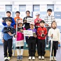 小学生の部の入賞者。将来は皆、プロゴルファーが夢だそう