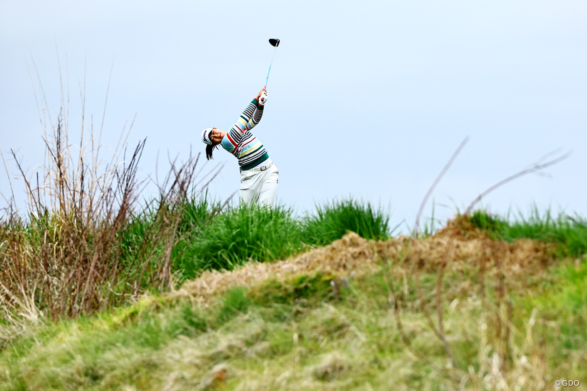 力強いフェードボールで