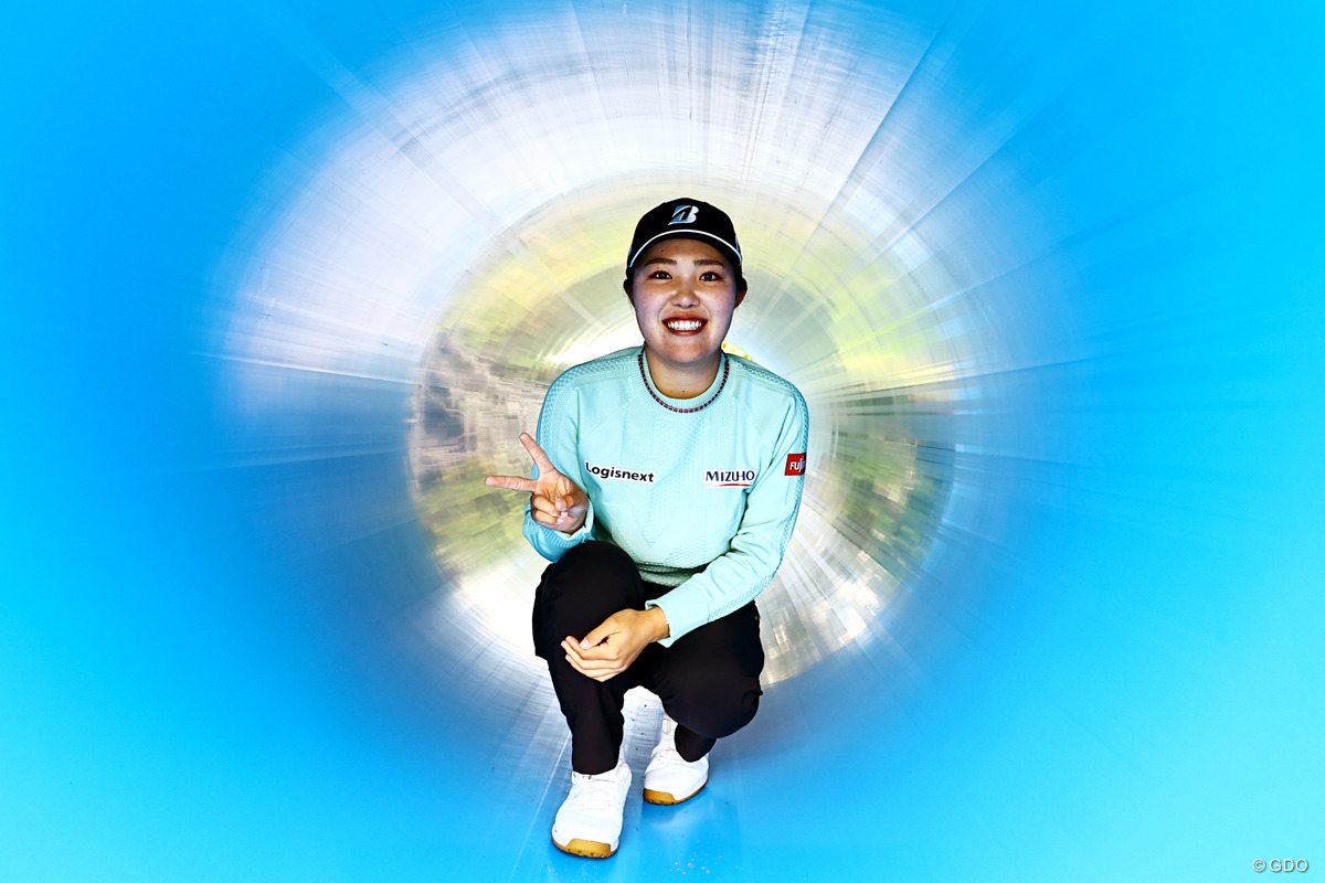 大会前の練習日、古江彩佳が“土管”の中に...いやいや土管じゃないんです