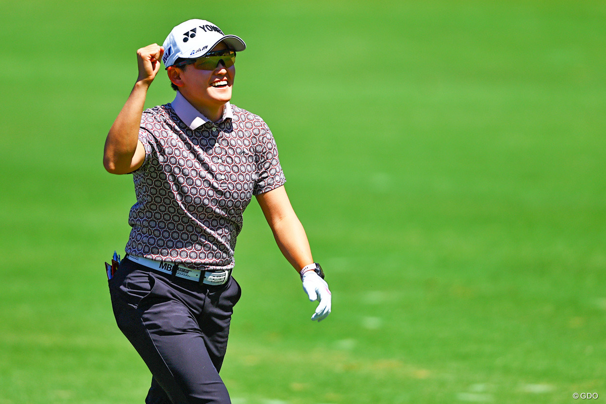 1番のイーグルにガッツポーズ