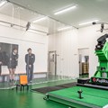 テストフィールドには移設された試打ロボットがある