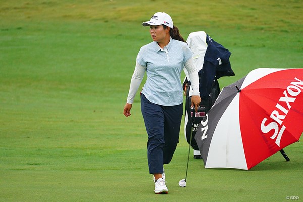 2025年 シェブロン選手権 事前 畑岡奈紗 グリーン周りを入念にチェック