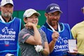 リラックスした表情で初日のティオフを迎えた岩井明愛