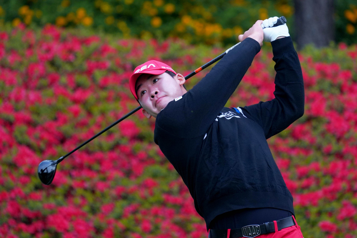 暫定首位に初日を終えた15歳のアン・ソンヒョン ※提供：アジアンツアー